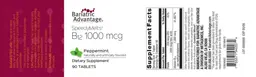 Label for SpeedyMelts B12 1000 mcg Peppermint