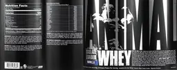 Label for Animal Whey Vanilla