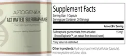 Label for Activated Sulforaphane