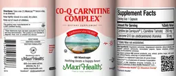 Label for Co-Q Carnitine Complex