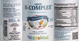 Label for Liquid B-Complex Natural Berry Flavor
