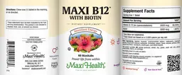 Label for Maxi B12 Natural Berry Flavor
