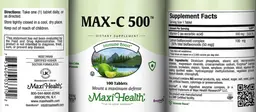 Label for Max-C 500