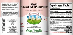 Label for Maxi Potassium Magnesium