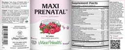 Label for Maxi Prenatal