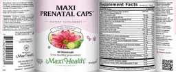 Label for Maxi Prenatal Caps