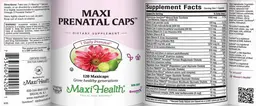 Label for Maxi Prenatal Caps