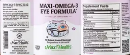 Label for Maxi-Omega-3 Eye Formula