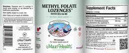 Label for Methyl Folate Lozenges Natural Berry Flavor