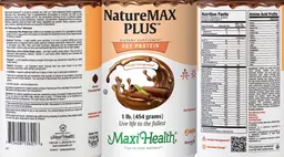 Label for NatureMAX PLUS Soy Protein Natural Chocolate Flavor