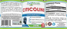 Label for Citicoline 250 mg