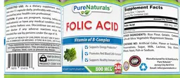 Label for Folic Acid 800 mcg