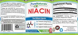 Label for Niacin 250 mg