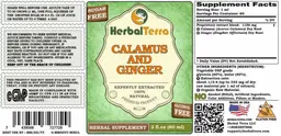 Label for Calamus and Ginger Sugar Free Alcohol Free