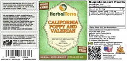 Label for California Poppy and Valerian Sugar Free Alcohol Free