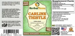 Label for Carline Thistle Sugar Free Alcohol Free