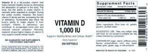 Vitamin D 1,000 IU