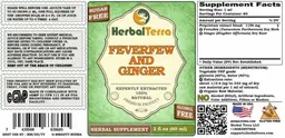 Label for Feverfew and Ginger Alcohol Free