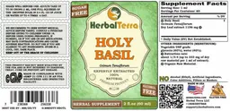 Label for Holy Basil Alcohol Free