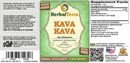 Label for Kava Kava Alcohol Free