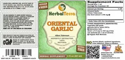 Label for Oriental Garlic Alcohol Free