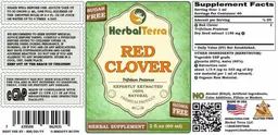 Label for Red Clover Alcohol Free