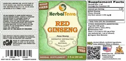 Label for Red Ginseng Alcohol Free