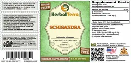Label for Schisandra Alcohol Free