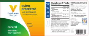 Label for Osteo Protector With Ipriflavone