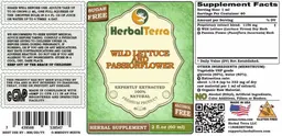 Label for Wild Lettuce and Passionflower Sugar Free Alcohol Free