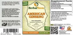 Label for American Ginseng Sugar Free