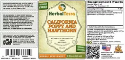Label for California Poppy and Hawthorn Sugar Free
