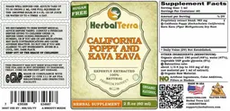 Label for California Poppy and Kava Kava Sugar Free