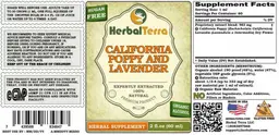 Label for California Poppy and Lavender