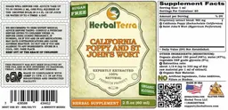 Label for California Poppy and St John's Wort Sugar Free