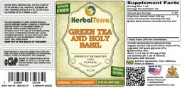Label for Green Tea and Holy Basil