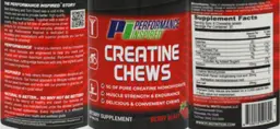 Label for Creatine Chews Berry Blast