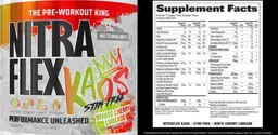 Label for Nitraflex KAOS Stim-Free White Cherry Limeade