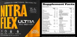 Label for Nitraflex Ultra Peach Pineapple