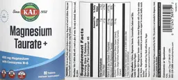 Label for Magnesium Taurate +