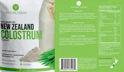 Label for New Zealand Colostrum Powder