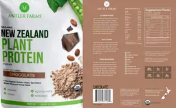 Label for New Zealand Plant Protein Powder Chocolate