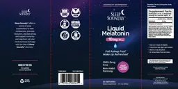 Label for Liquid Melatonin 10 mg