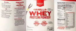 Label for Whey Protein Powder Vanilla