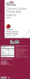 Label for Calcium Citrate Chewy Bite 500 mg Calcium 500 IU Vitamin D3 Strawberry
