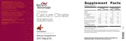 Label for Chewable Calcium Citrate 500 mg Calcium 500 IU Vitamin D3 Cinnamon
