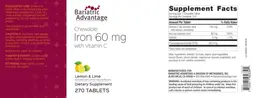 Label for Chewable Iron 60 mg with Vitamin C Lemon & Lime
