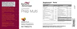 Label for Chewable Prep Multi Mixed Fruit