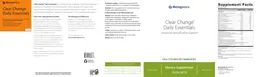 Label for Clear Change Daily Essentials
