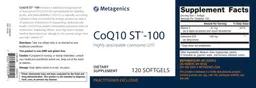 Label for CoQ10 ST-100